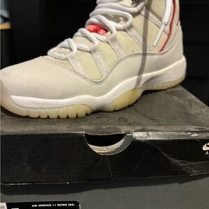 Air Jordan 11 Retro White Red Sneakers
